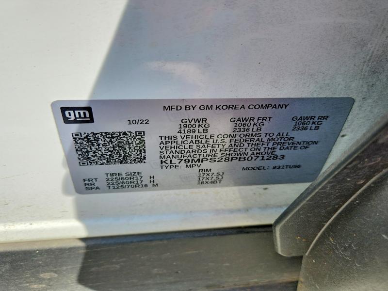 46648176 :رقم المزاد ، KL79MPS28PB071283 vin ، 2023 Chevrolet Trailblazer مزاد بيع