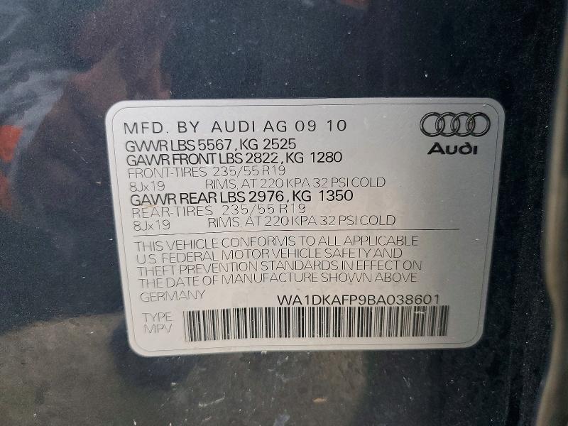 Aukcja sprzedaży 2011 Audi Q5, vin: WA1DKAFP9BA038601, numer aukcji: 79993225
