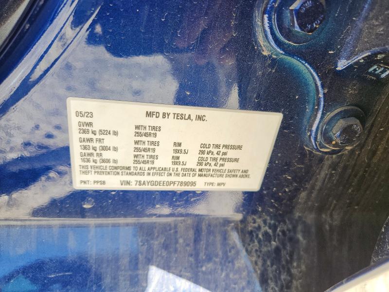 45817706 :رقم المزاد ، 7SAYGDEE0PF789095 vin ، 2023 Tesla Model Y مزاد بيع