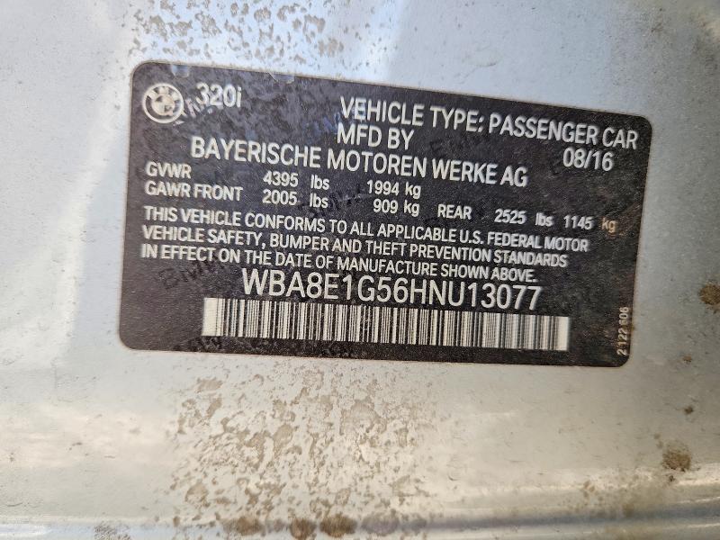 Aukcja sprzedaży 2017 Bmw 320, vin: WBA8E1G56HNU13077, numer aukcji: 47472296