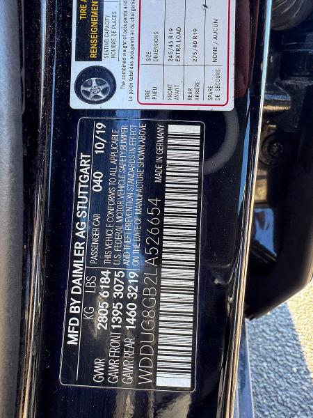 Продажа на аукционе авто 2020 Mercedes-benz S, vin: WDDUG8GB2LA526654, номер лота: 79692895