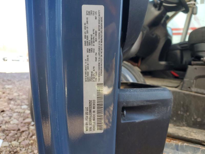 Продаж на аукціоні авто 2021 Ram Promaster 3500, vin: 3C6MRVJG9ME535252, номер лоту: 47543866