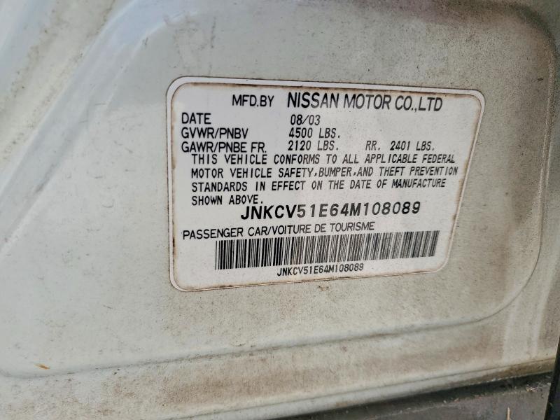 45533686 :رقم المزاد ، JNKCV51E64M108089 vin ، 2004 Infiniti G35 مزاد بيع