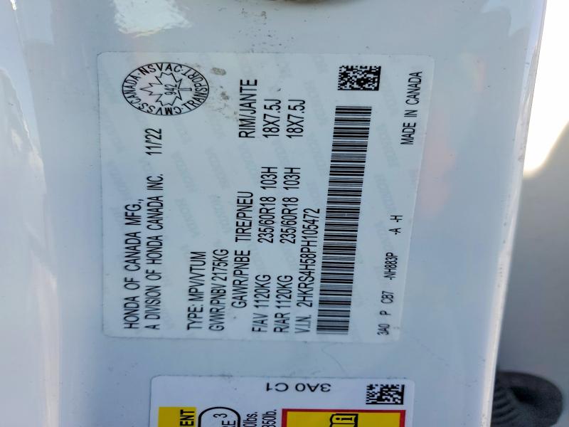 Aukcja sprzedaży 2023 Honda Cr-v, vin: 2HKRS4H58PH105472, numer aukcji: 78254575