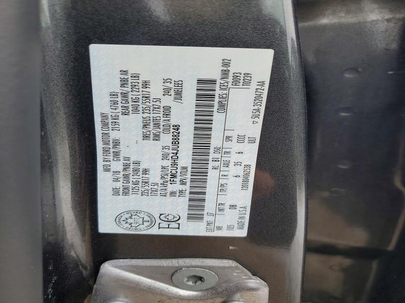 Aukcja sprzedaży 2018 Ford Escape, vin: 1FMCU9HD4JUB88248, numer aukcji: 46027246