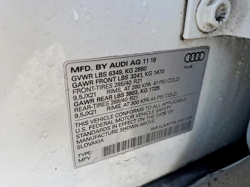 Aukcja sprzedaży 2020 Audi Q7, vin: WA1LXAF78LD001679, numer aukcji: 79967615