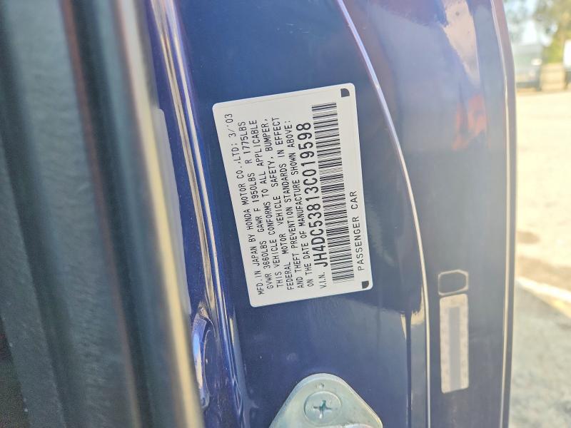 Продажа на аукционе авто 2003 Acura Rsx, vin: JH4DC53813C019598, номер лота: 47761156