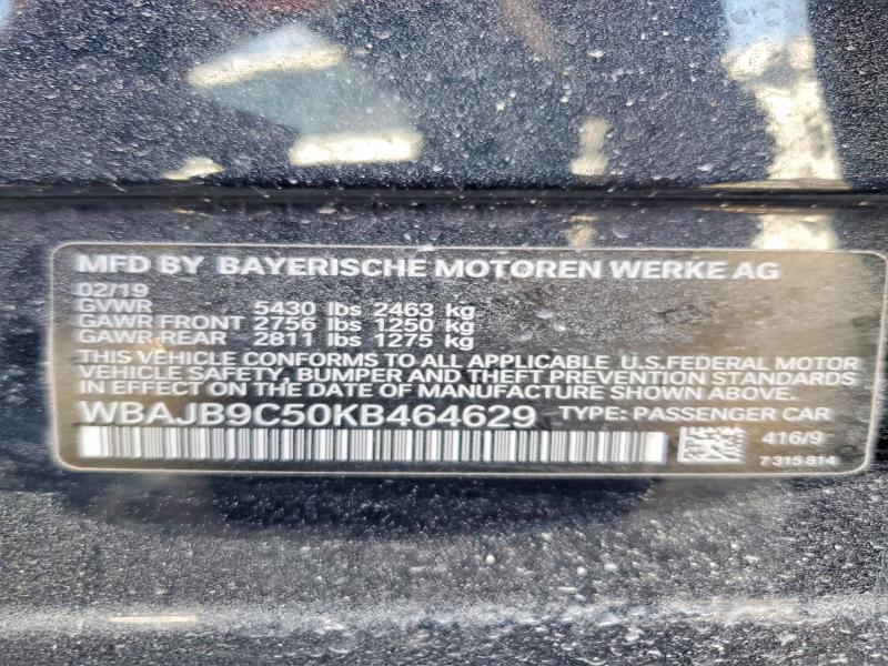 46158066 :رقم المزاد ، WBAJB9C50KB464629 vin ، 2019 Bmw M550xi مزاد بيع