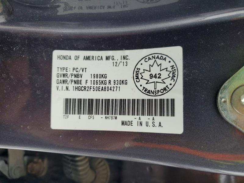 Aukcja sprzedaży 2014 Honda Accord, vin: 1HGCR2F50EA804271, numer aukcji: 46022156