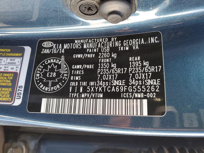 Aukcja sprzedaży 2015 Kia Sorento, vin: 5XYKTCA69FG555262, numer aukcji: 79484785