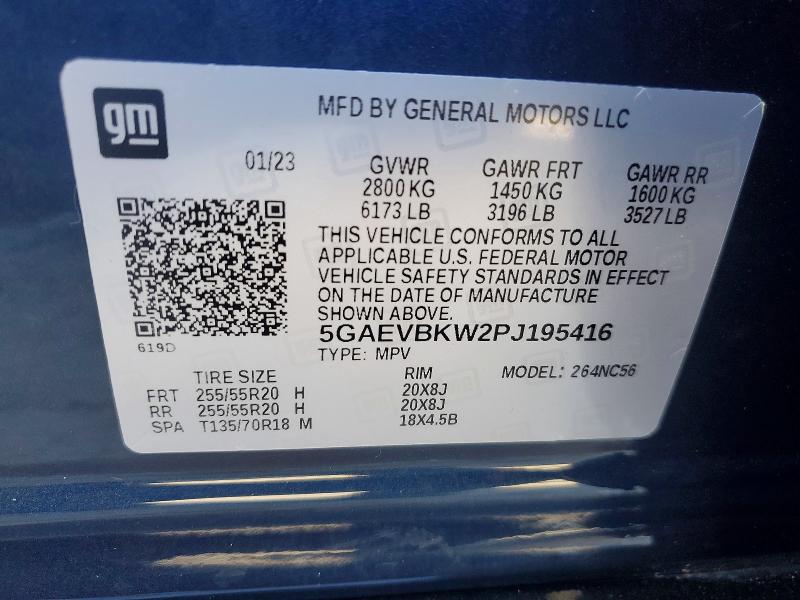2023 Buick Enclave მანქანა იყიდება აუქციონზე, vin: 5GAEVBKW2PJ195416, აუქციონის ნომერი: 46406686