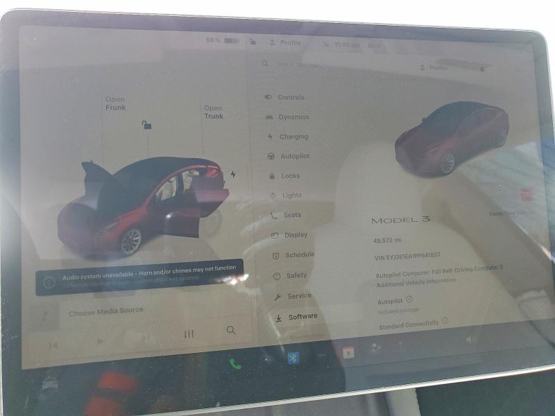 Aukcja sprzedaży 2023 Tesla Model 3, vin: 5YJ3E1EA1PF641837, numer aukcji: 79766405