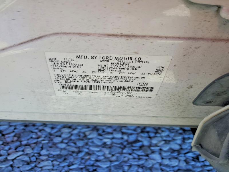 46338906 :رقم المزاد ، 2FMPK3J95HBB16419 vin ، 2017 Ford Edge مزاد بيع