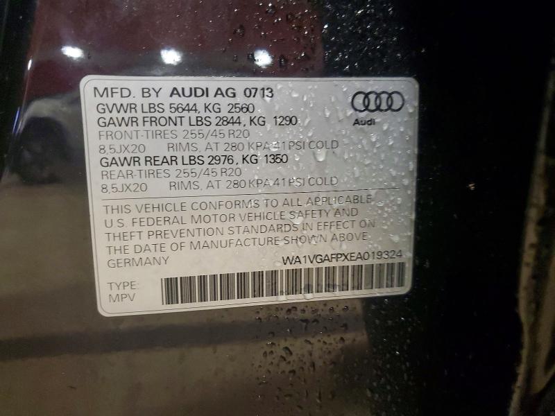 Aukcja sprzedaży 2014 Audi Sq5, vin: WA1VGAFPXEA019324, numer aukcji: 47175566