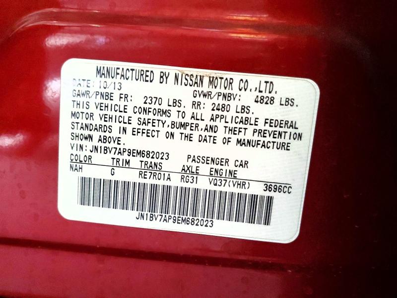 Aukcja sprzedaży 2014 Infiniti Q50, vin: JN1BV7AP9EM682023, numer aukcji: 47128946