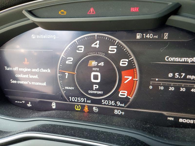 2019 Audi S4 მანქანა იყიდება აუქციონზე, vin: WAUC4AF46KA026226, აუქციონის ნომერი: 78586135
