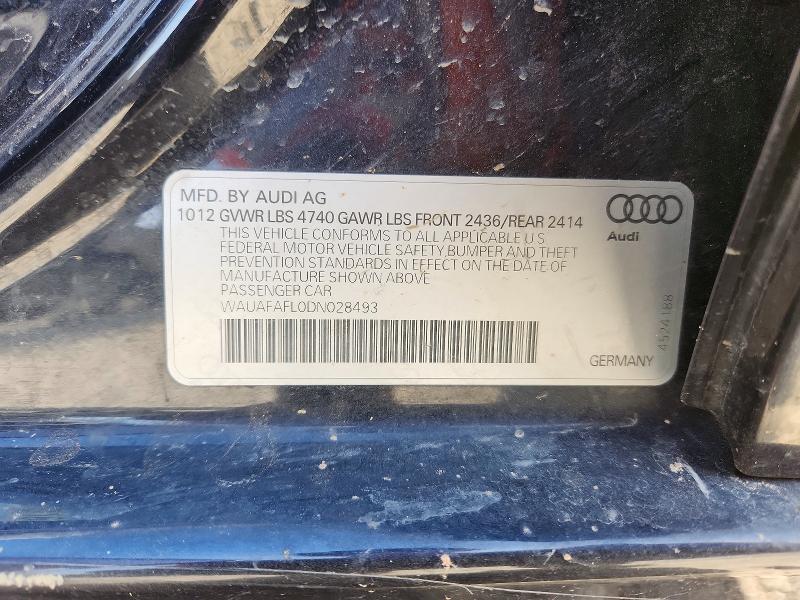 Продажа на аукционе авто 2013 Audi A4, vin: WAUAFAFL0DN028493, номер лота: 47407016