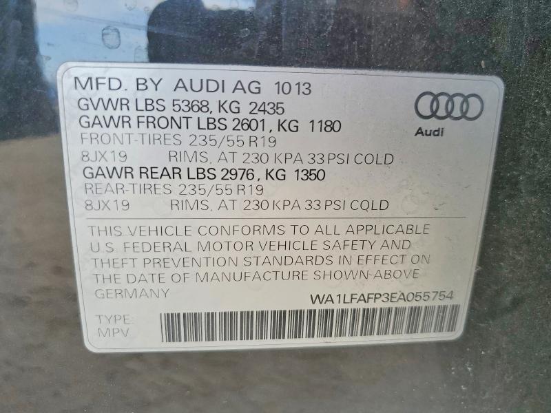 Продажа на аукционе авто 2014 Audi Q5, vin: WA1LFAFP3EA055754, номер лота: 46892966