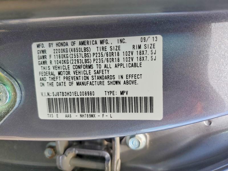 48059976 :رقم المزاد ، 5J8TB3H31EL008980 vin ، 2014 Acura Rdx مزاد بيع
