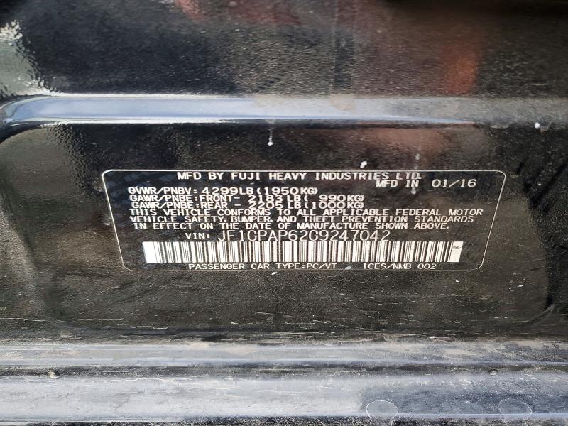 Продажа на аукционе авто 2016 Subaru Impreza, vin: JF1GPAP62G9247042, номер лота: 47407136