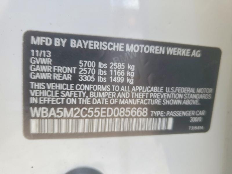 79703585 :رقم المزاد ، WBA5M2C55ED085668 vin ، 2014 Bmw 535 مزاد بيع