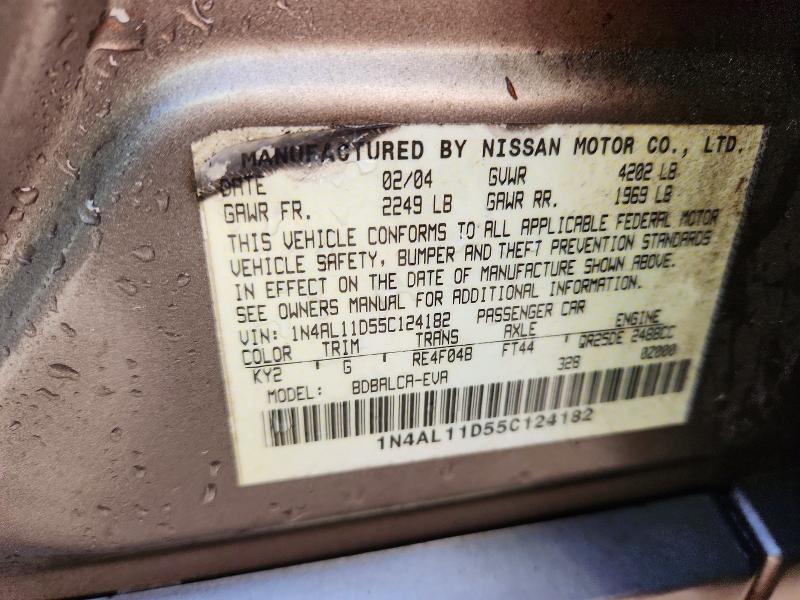 46690836 :رقم المزاد ، 1N4AL11D55C124182 vin ، 2005 Nissan Altima مزاد بيع
