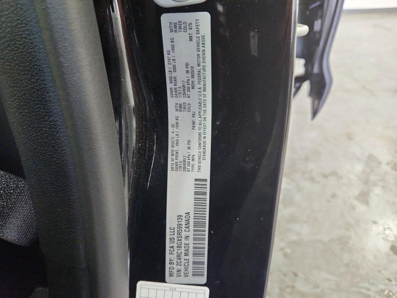 2025 Chrysler Pacifica მანქანა იყიდება აუქციონზე, vin: 2C4RC1BGXSR599139, აუქციონის ნომერი: 48090226