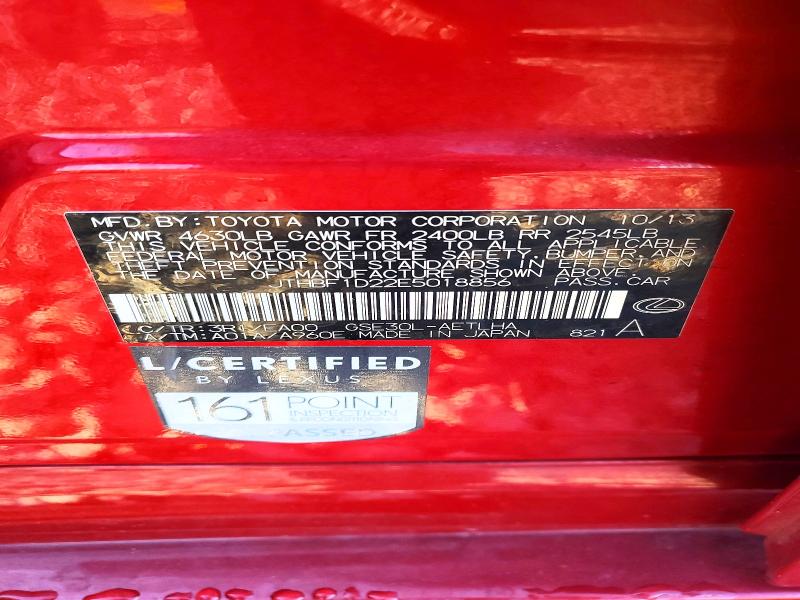 46864516 :رقم المزاد ، JTHBF1D22E5018856 vin ، 2014 Lexus Is 250 مزاد بيع