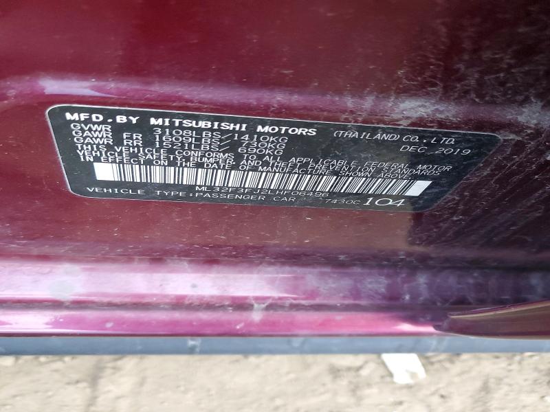 Продаж на аукціоні авто 2020 Mitsubishi Mirage, vin: ML32F3FJ2LHF06496, номер лоту: 47578526