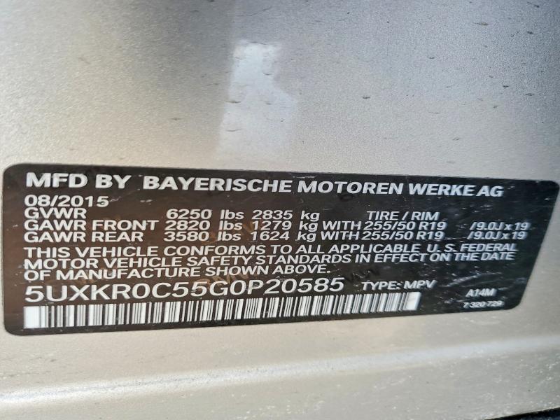 Aukcja sprzedaży 2016 Bmw X5, vin: 5UXKR0C55G0P20585, numer aukcji: 79180755