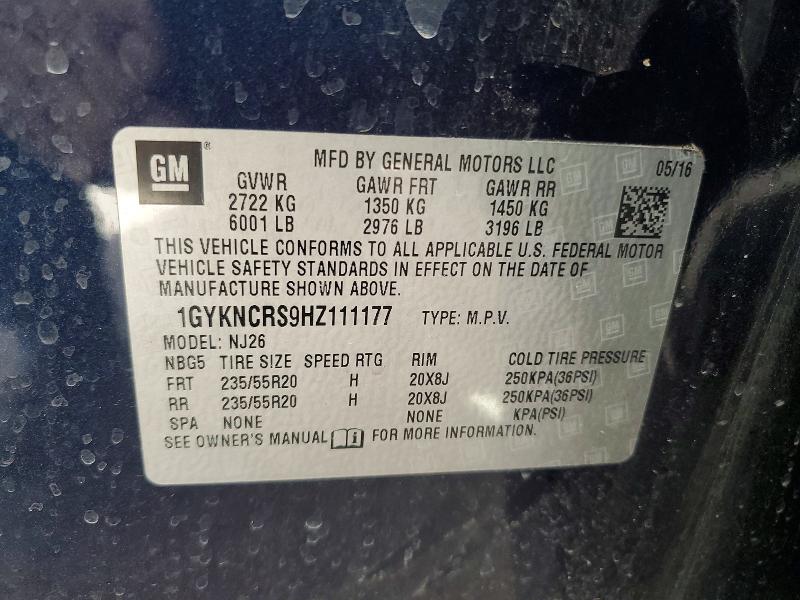 Aukcja sprzedaży 2017 Cadillac Xt5, vin: 1GYKNCRS9HZ111177, numer aukcji: 46175126