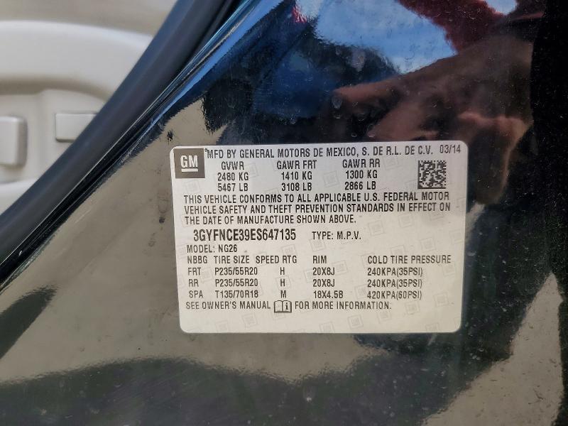 Продажа на аукционе авто 2014 Cadillac Srx, vin: 3GYFNCE39ES647135, номер лота: 46231686