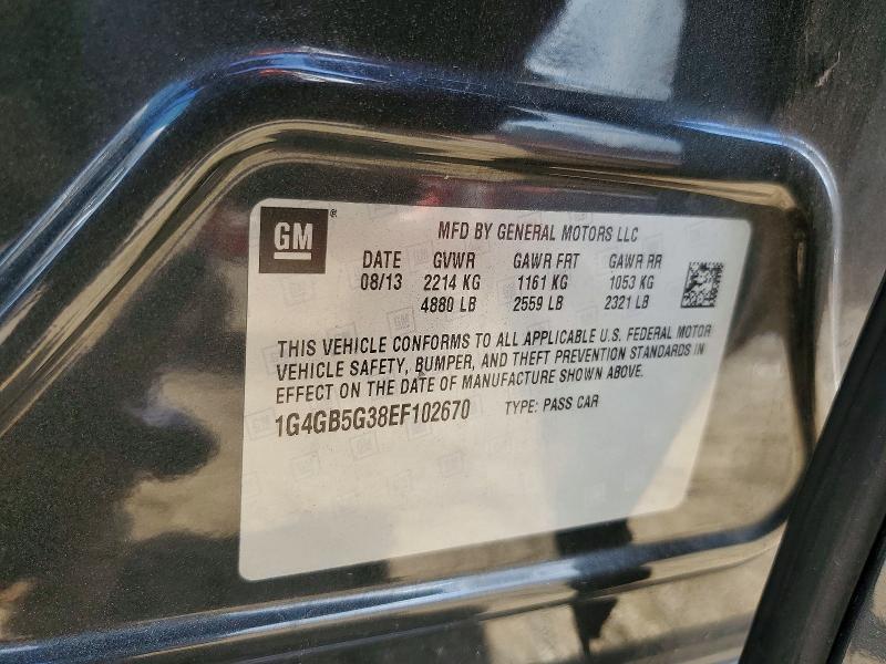 Продажа на аукционе авто 2014 Buick Lacrosse, vin: 1G4GB5G38EF102670, номер лота: 46758676