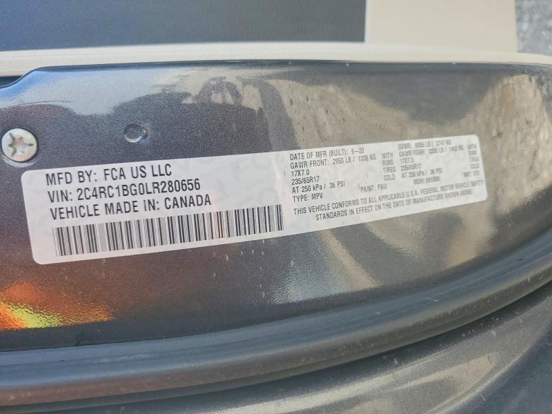 Продаж на аукціоні авто 2020 Chrysler Pacifica, vin: 2C4RC1BG0LR280656, номер лоту: 47516916