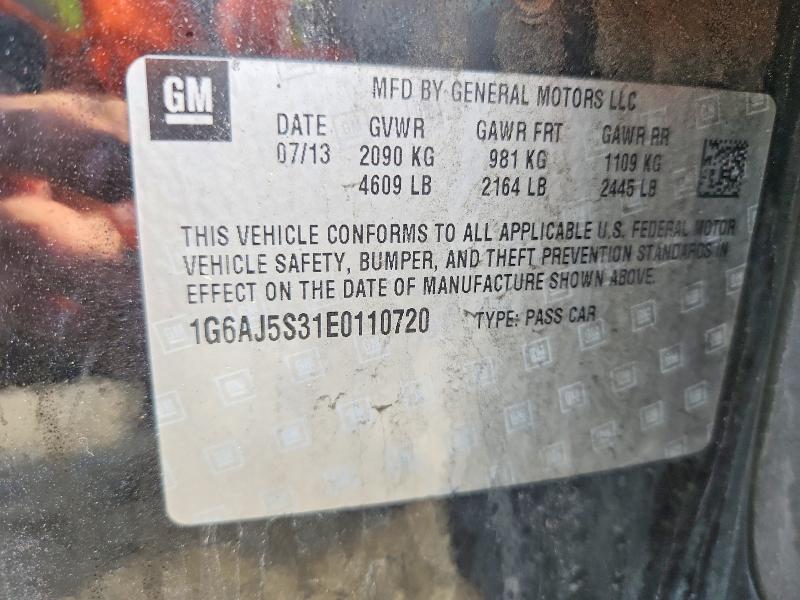 47381246 :رقم المزاد ، 1G6AJ5S31E0110720 vin ، 2014 Cadillac Ats مزاد بيع