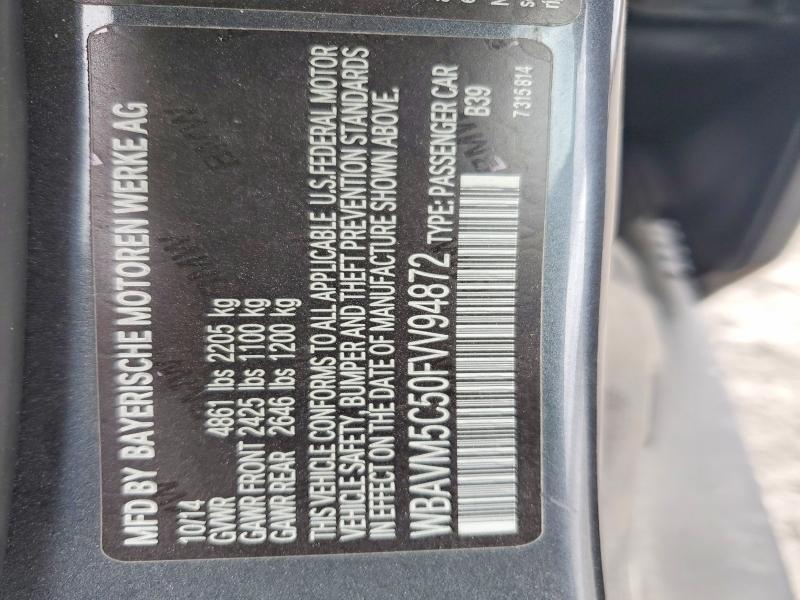 Продажа на аукционе авто 2015 Bmw X1, vin: WBAVM5C50FVV94872, номер лота: 47519196