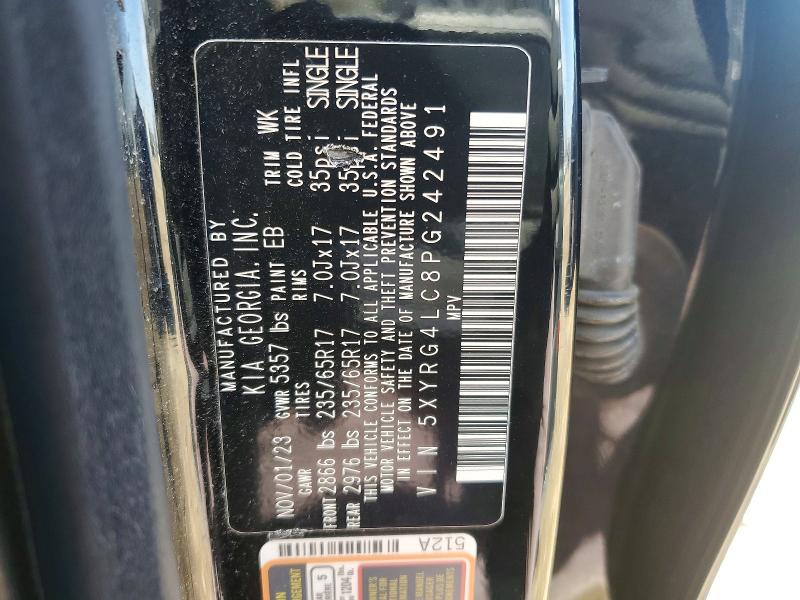 Продажа на аукционе авто 2023 Kia Sorento, vin: 5XYRG4LC8PG242491, номер лота: 47046246