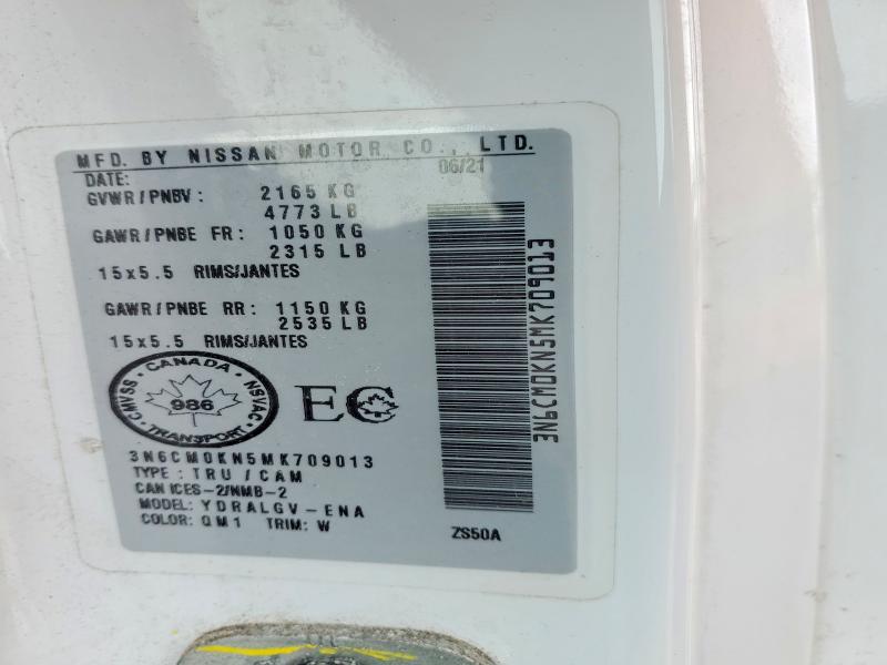 2021 Nissan Nv200 მანქანა იყიდება აუქციონზე, vin: 3N6CM0KN5MK709013, აუქციონის ნომერი: 79548915
