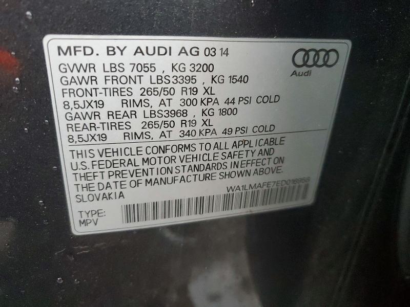 Продаж на аукціоні авто 2014 Audi Q7, vin: WA1LMAFE7ED016958, номер лоту: 79422975