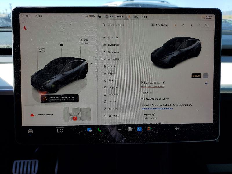 Aukcja sprzedaży 2022 Tesla Model Y, vin: 7SAYGDEF8NF551467, numer aukcji: 47196176