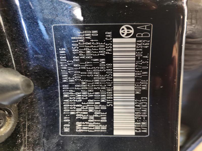 Продажа на аукционе авто 2014 Toyota Corolla, vin: 5YFBURHE4EP050818, номер лота: 48231246