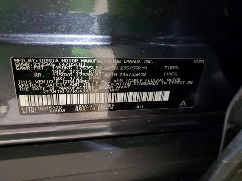 Aukcja sprzedaży 2024 Toyota Rav4, vin: 2T3N1RFV7RC414333, numer aukcji: 45466036