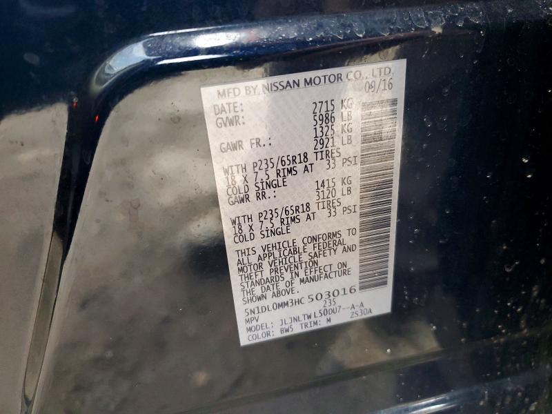 Продажа на аукционе авто 2017 Infiniti Qx60, vin: 5N1DL0MM3HC503016, номер лота: 46362586