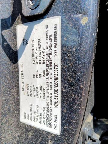 Aukcja sprzedaży 2022 Tesla Model 3, vin: 5YJ3E1EB0NF200707, numer aukcji: 47472746