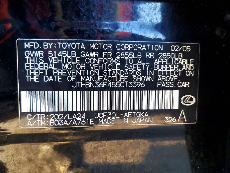 Продаж на аукціоні авто 2005 Lexus Ls 430, vin: JTHBN36F455013396, номер лоту: 41651756
