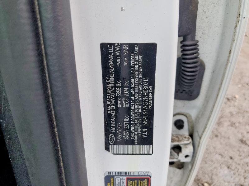 2022 Hyundai Elantra მანქანა იყიდება აუქციონზე, vin: 5NPLS4AG2NH080213, აუქციონის ნომერი: 47113316