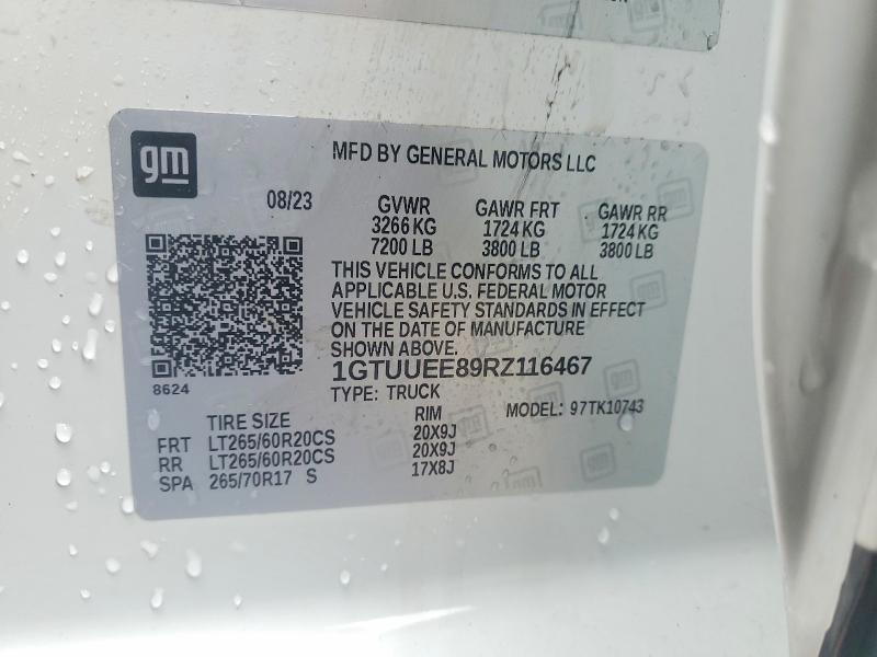 Aukcja sprzedaży 2024 Gmc Sierra, vin: 1GTUUEE89RZ116467, numer aukcji: 45800216