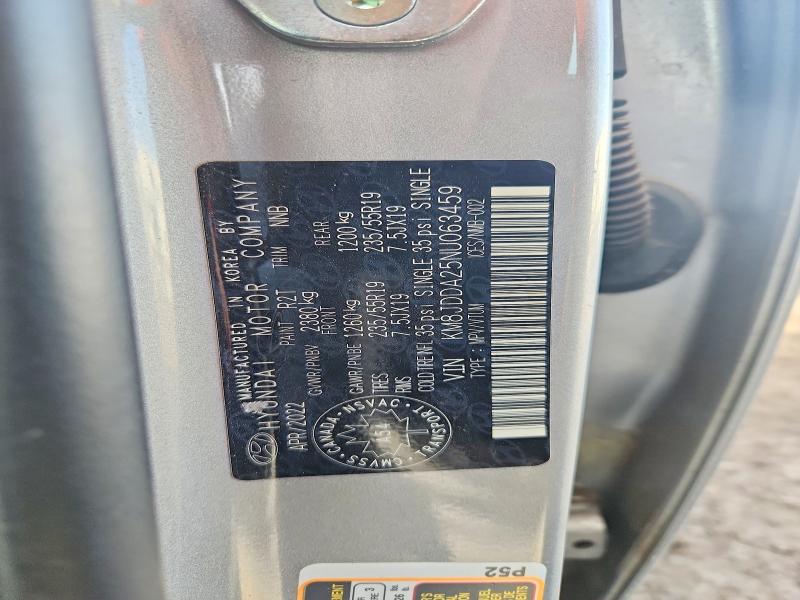 Aukcja sprzedaży 2022 Hyundai Tucson, vin: KM8JDDA25NU063459, numer aukcji: 79341625
