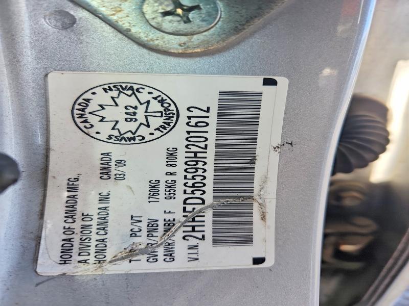 Продаж на аукціоні авто 2009 Acura Csx, vin: 2HHFD56599H201612, номер лоту: 45620736