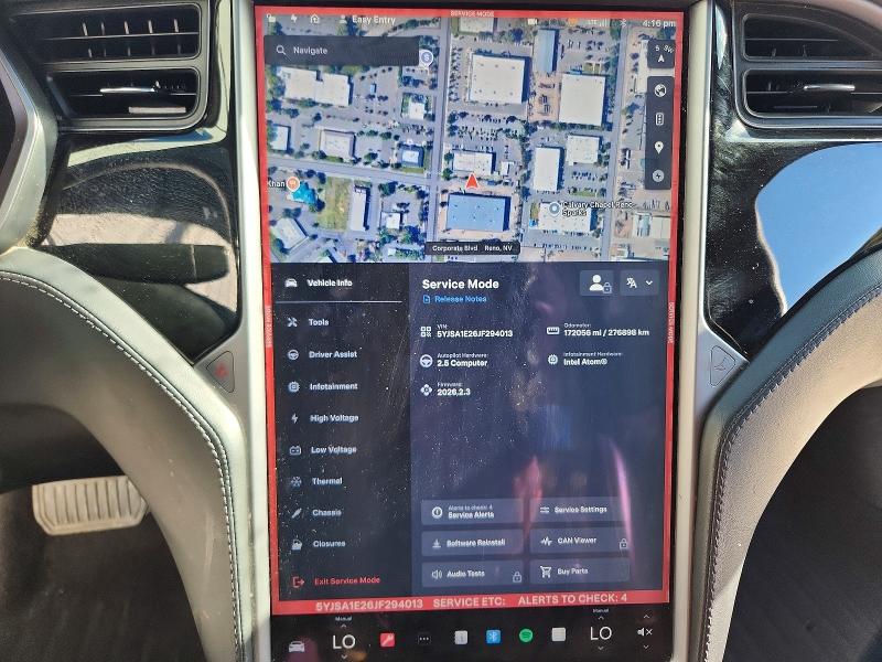 47377126 :رقم المزاد ، 5YJSA1E26JF294013 vin ، 2018 Tesla Model S مزاد بيع